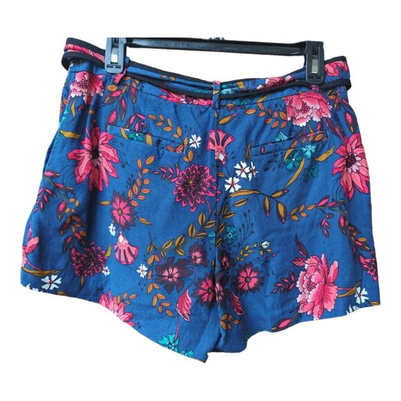 LOFT Linen Blend Floral Shorts Size‎ 4 - Picture 2 of 7